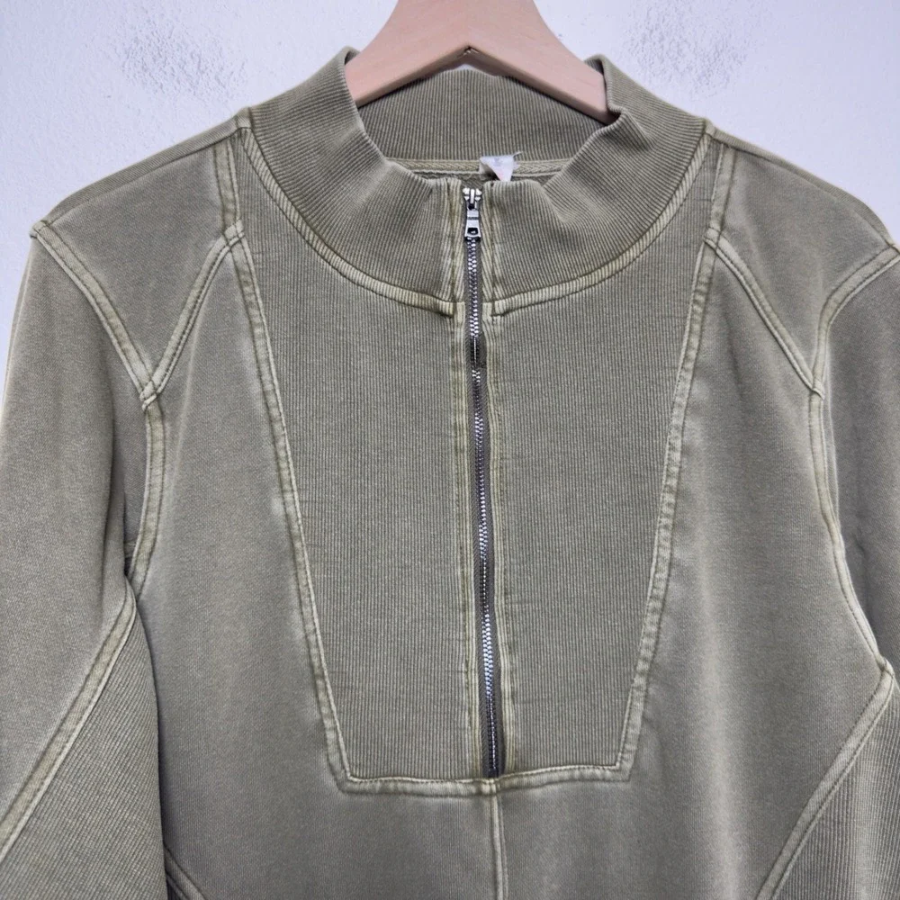 Anthropologie Daily Practice Women Cotton Meru Sweater Dress Large Quarter Zip - Picture 6 of 14